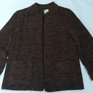 KNITMAKERS * BROWN NUBBY TWEED JACKET